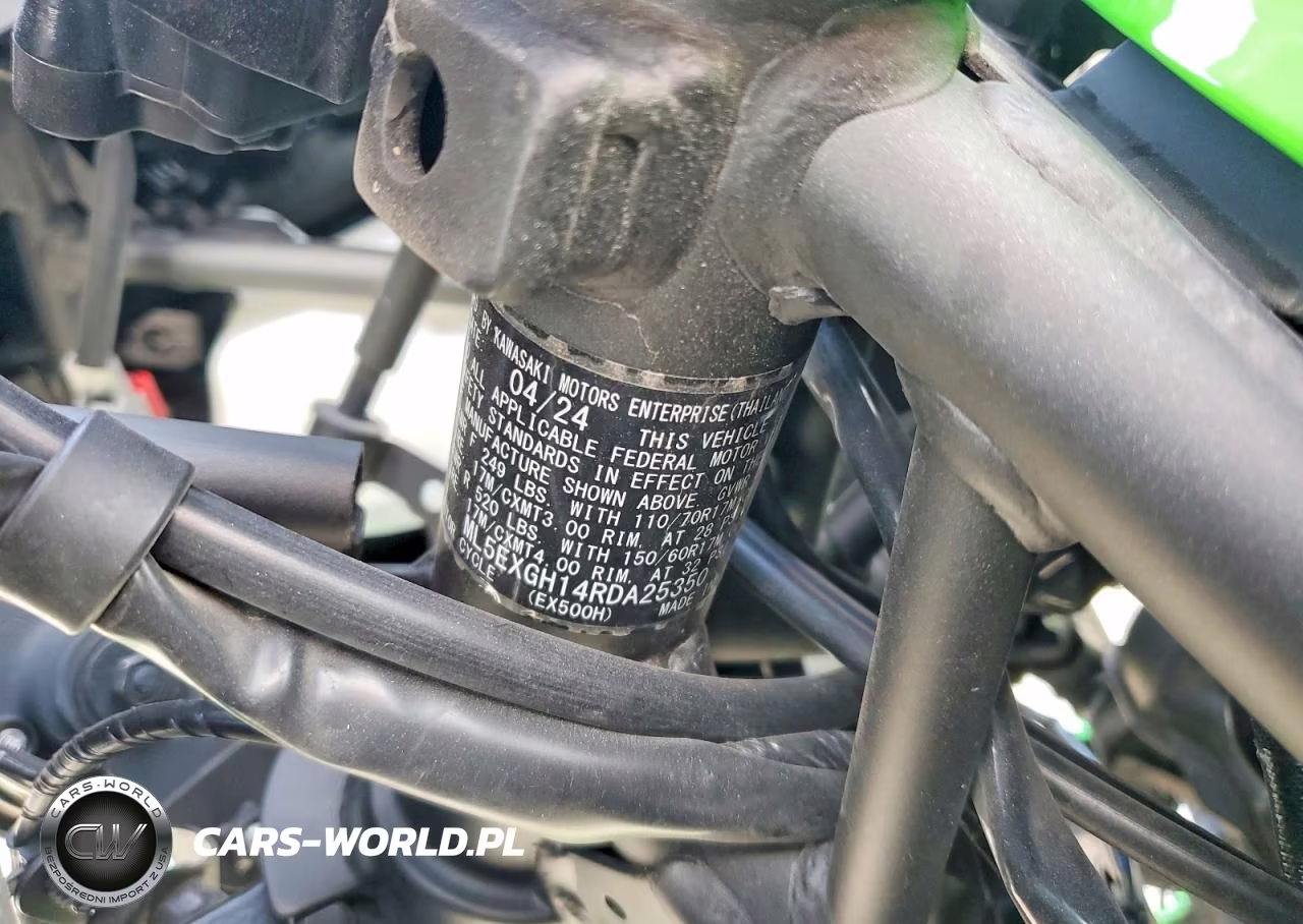 2024 Kawasaki Ex500 H VIN:ML5EXGH14RDA25350 - 9