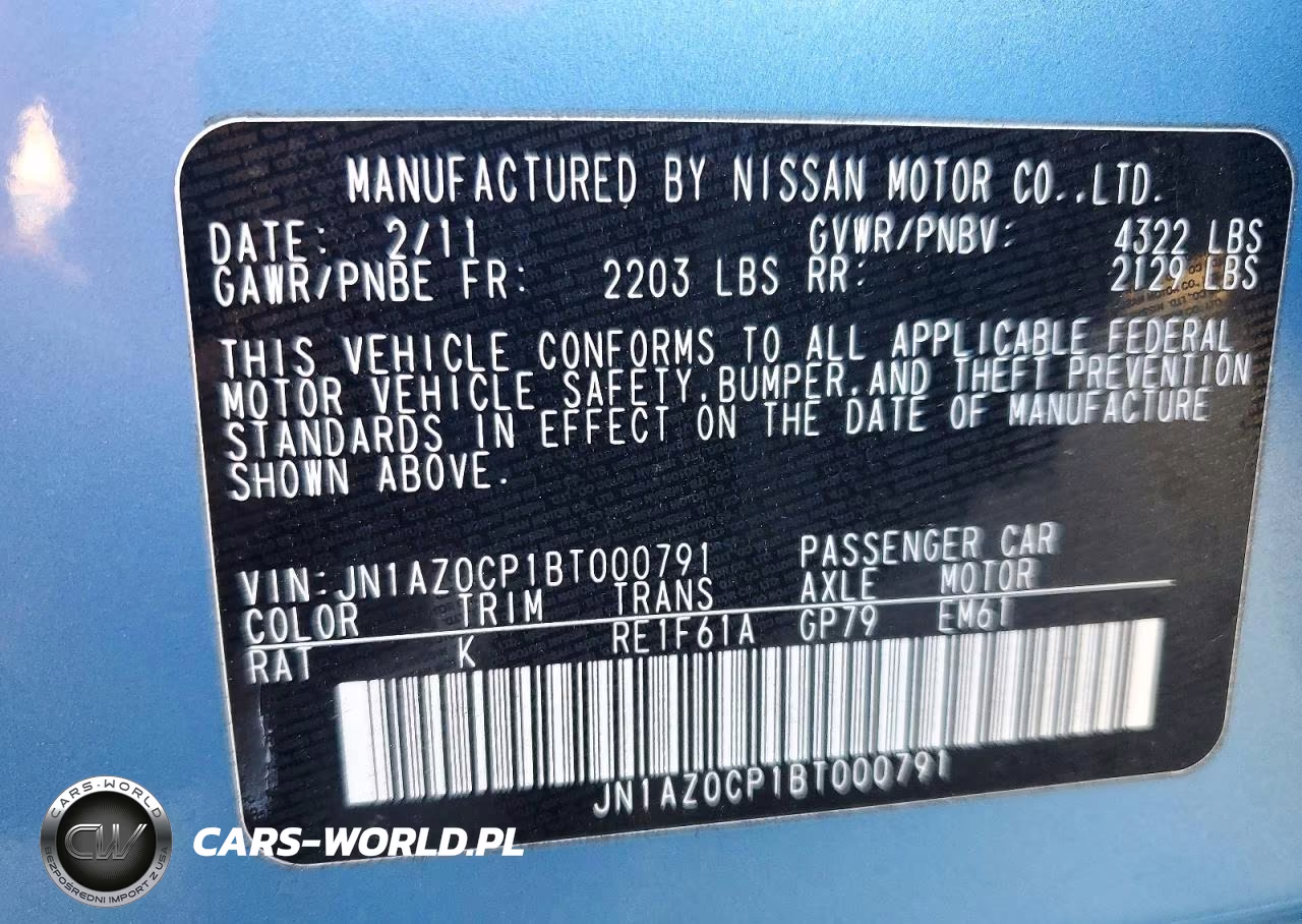 2011 Nissan Leaf Sv VIN:JN1AZ0CP1BT000791 - 12