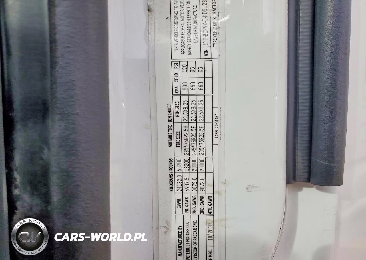 2019 Peterbilt 579 Semi Truck VIN:1XPBDP9X0KD622369 - 10