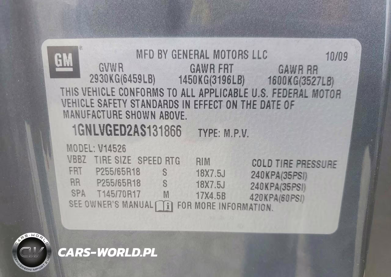 2010 Chevrolet Traverse Lt VIN:1GNLVGED2AS131866 - 13