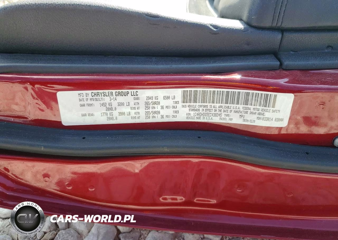 2014 Dodge Durango Limited VIN:1C4RDHDG5EC438245 - 14