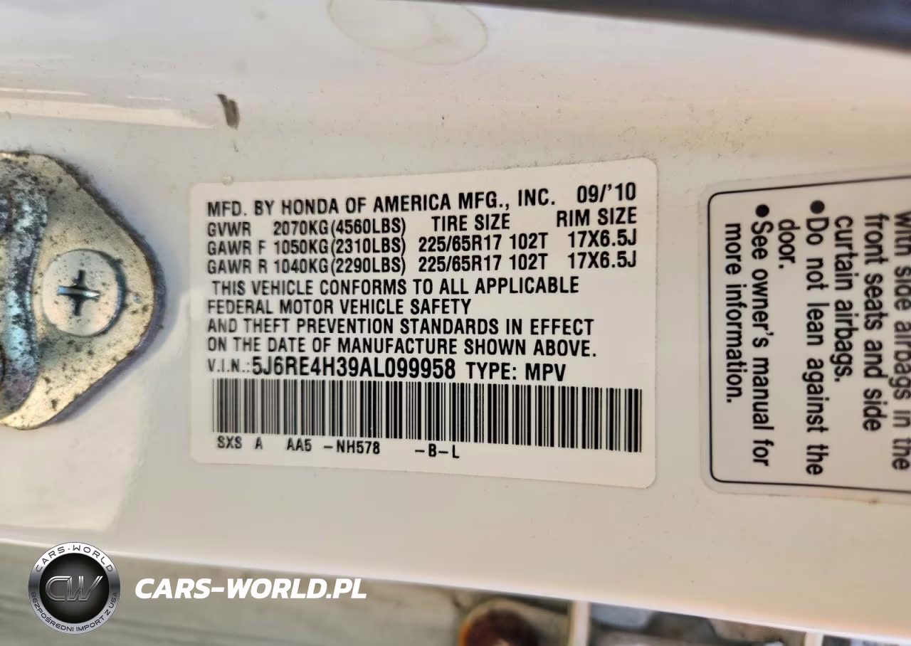 2010 Honda Cr-V Lx VIN:5J6RE4H39AL099958 - 13