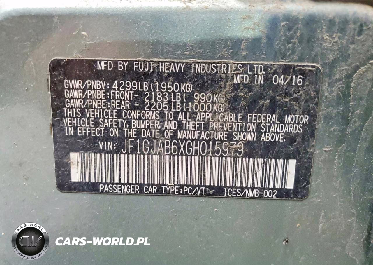 2016 Subaru Impreza Premium VIN:JF1GJAB6XGH015979 - 12