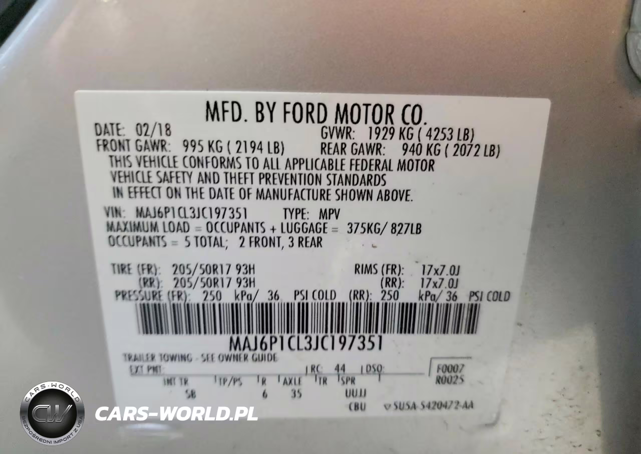 2018 Ford Ecosport Ses VIN:MAJ6P1CL3JC197351 - 12