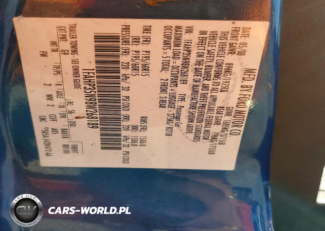 2008 Ford Focus Se VIN:1FAHP35N98W268189 - 12
