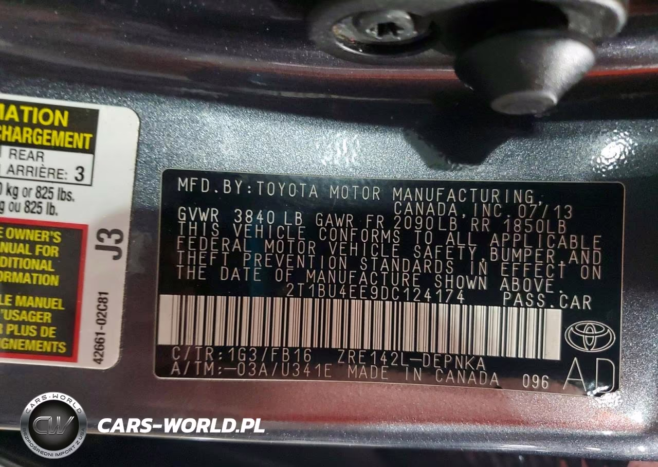 2013 Toyota Corolla Le VIN:2T1BU4EE9DC124174 - 12