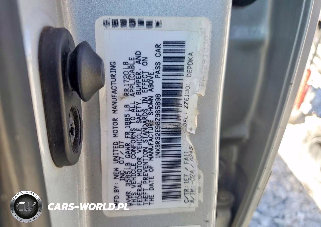 2008 Toyota Corolla Ce VIN:1NXBR32E98Z965898 - 12