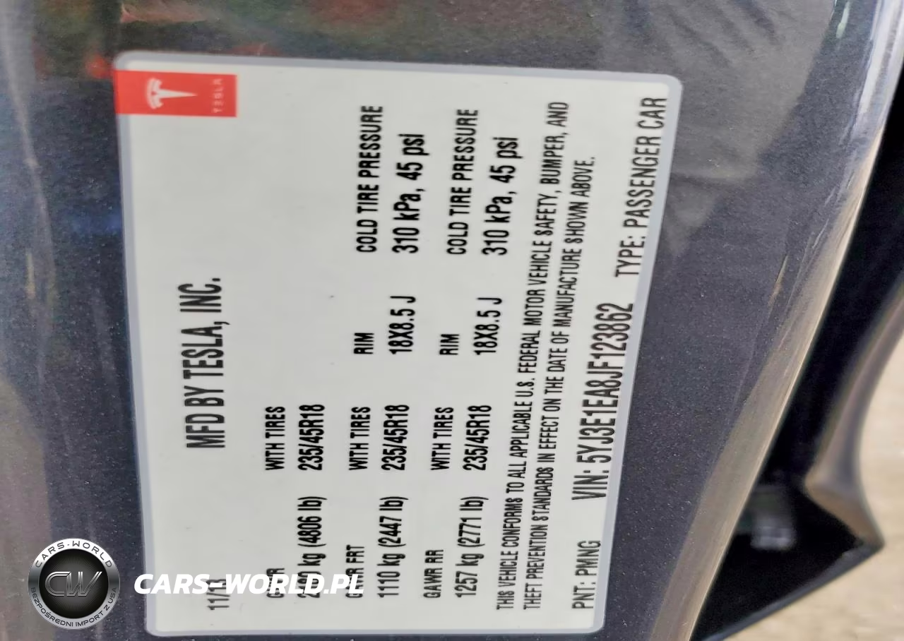 2018 Tesla Model 3 VIN:5YJ3E1EA8JF123862 - 12