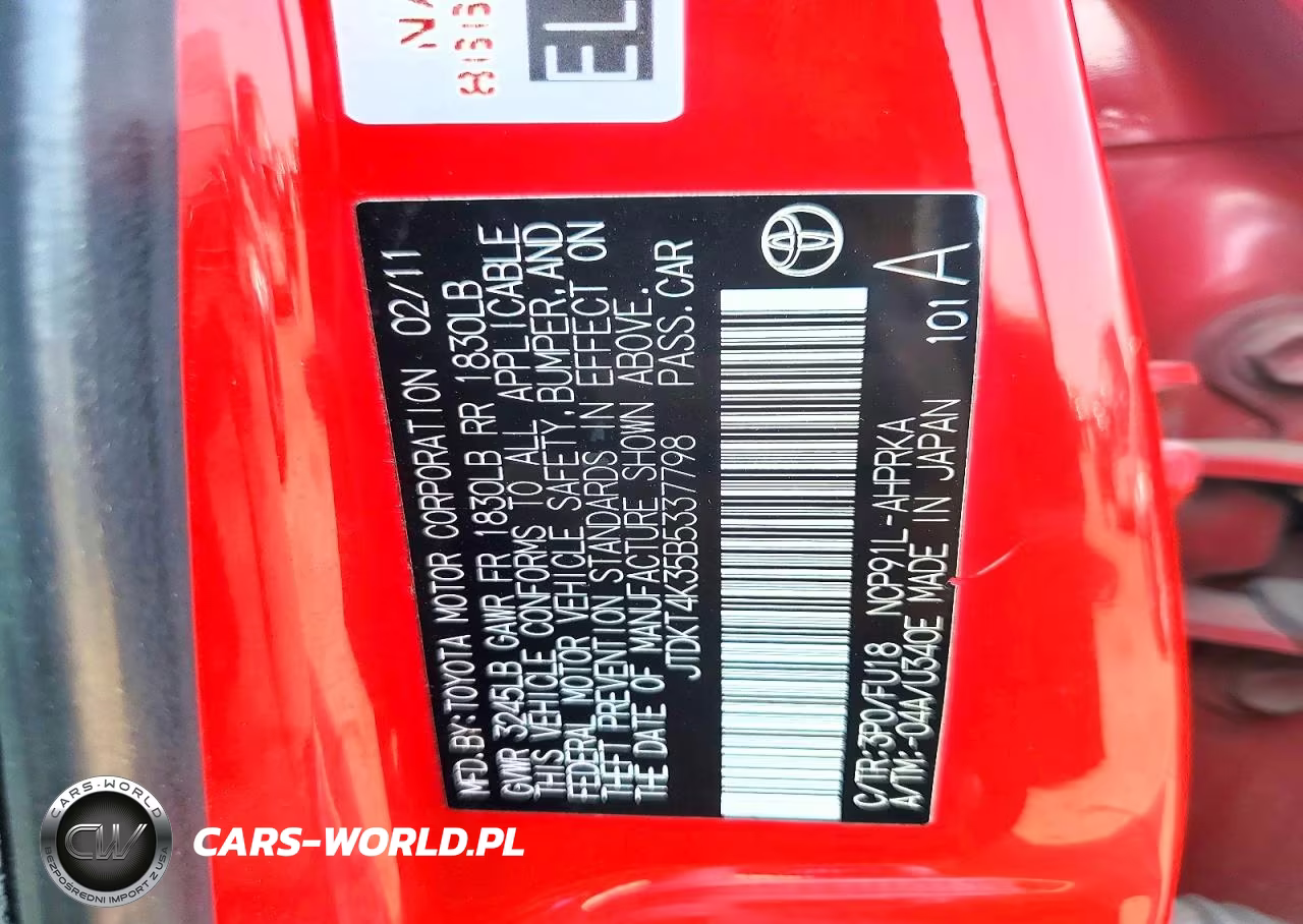 2011 Toyota Yaris Base VIN:JTDKT4K35B5337798 - 12
