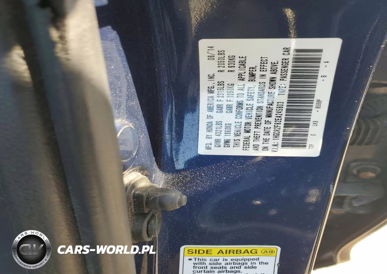 2014 Honda Accord Exl VIN:1HGCR2F82EA245803 - 12