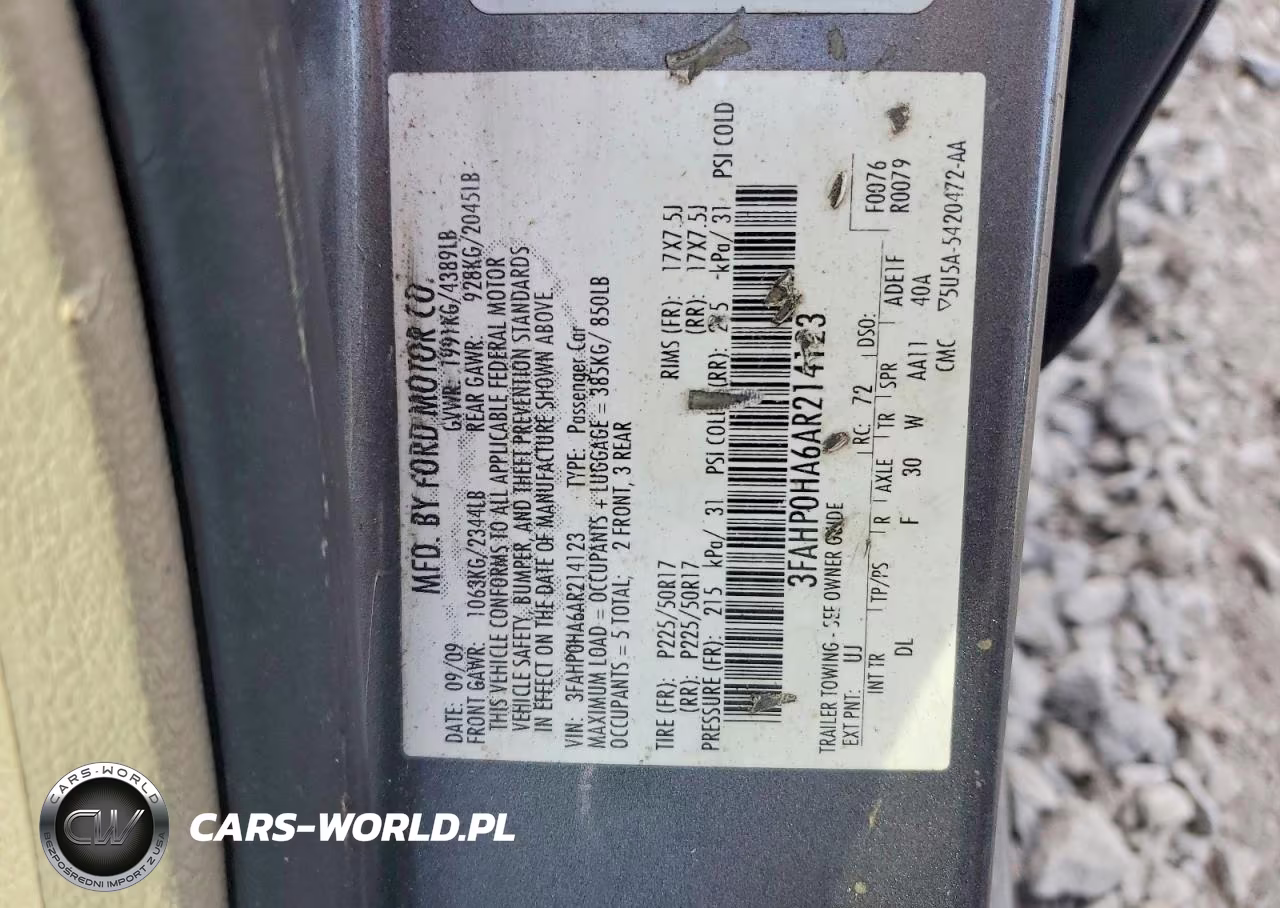 2010 Ford Fusion Se VIN:3FAHP0HA6AR214123 - 12