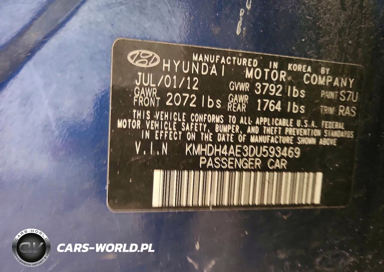 2013 Hyundai Elantra Limited VIN:KMHDH4AE3DU593469 - 12