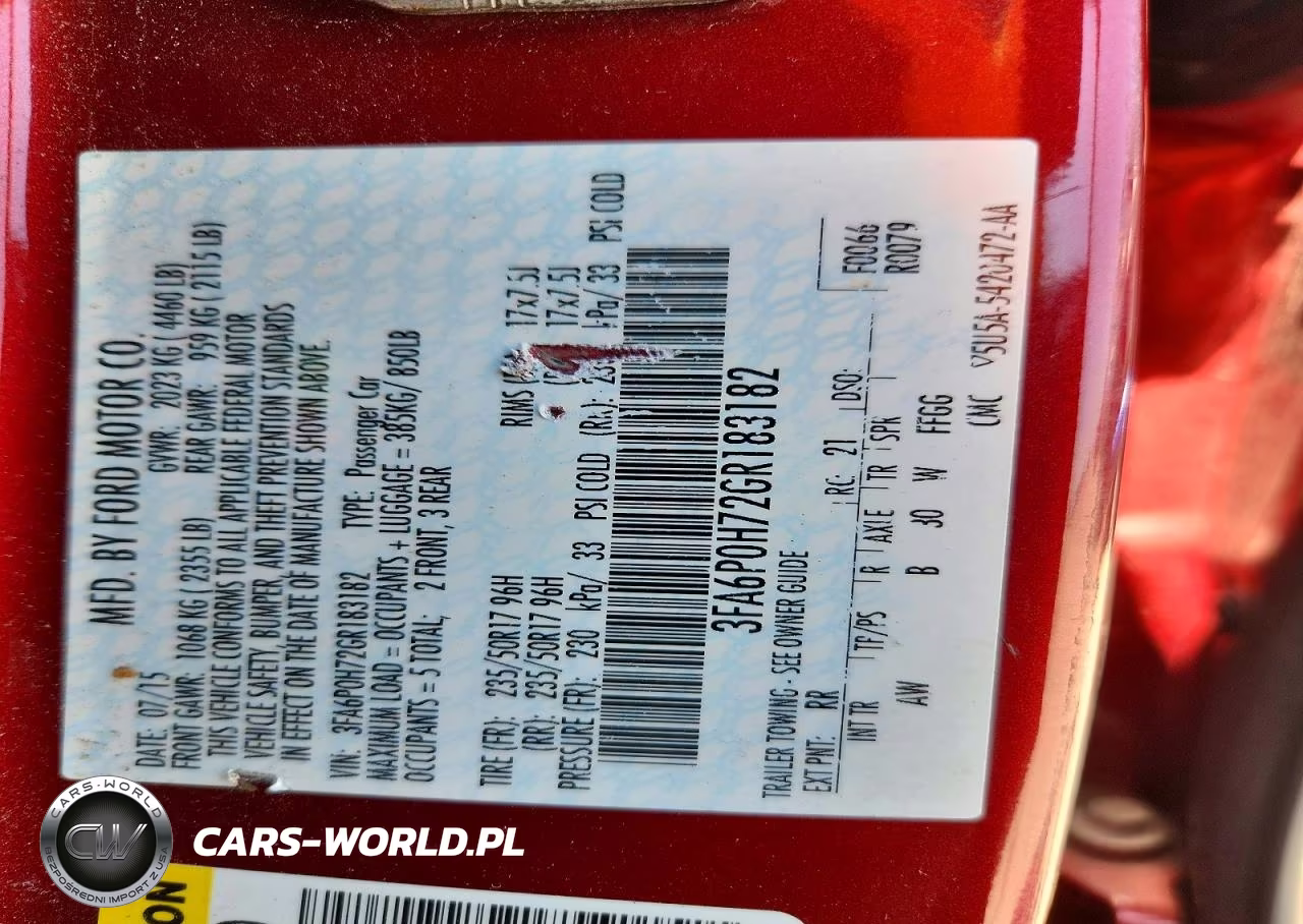 2016 Ford Fusion Se VIN:3FA6P0H72GR183182 - 12