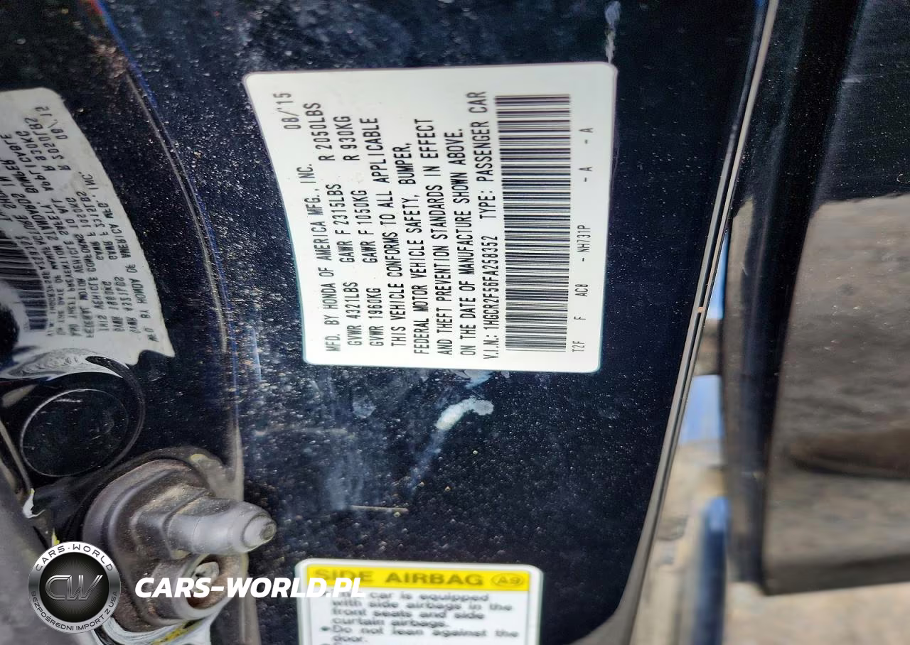 2015 Honda Accord Sport VIN:1HGCR2F56FA258352 - 12