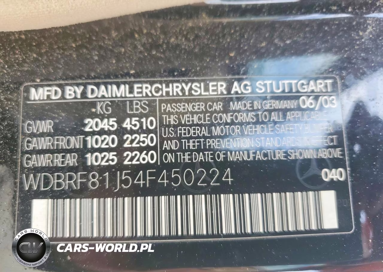2004 Mercedes-Benz C 240 4Matic VIN:WDBRF81J54F450224 - 12