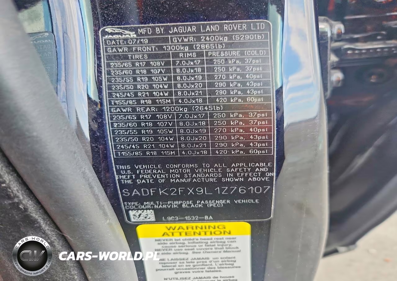 2020 Jaguar E-Pace S VIN:SADFK2FX9L1Z76107 - 13