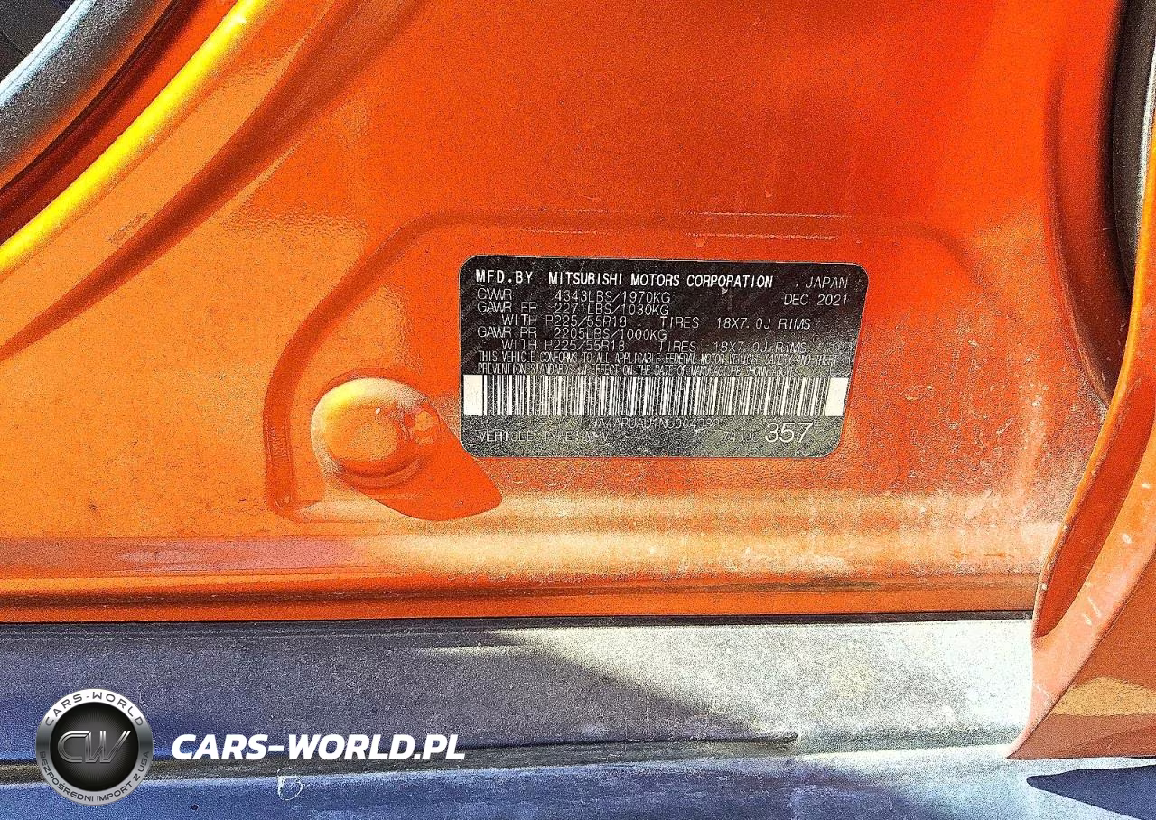 2022 Mitsubishi Outlander Sport Es VIN:JA4APUAU1NU004982 - 13