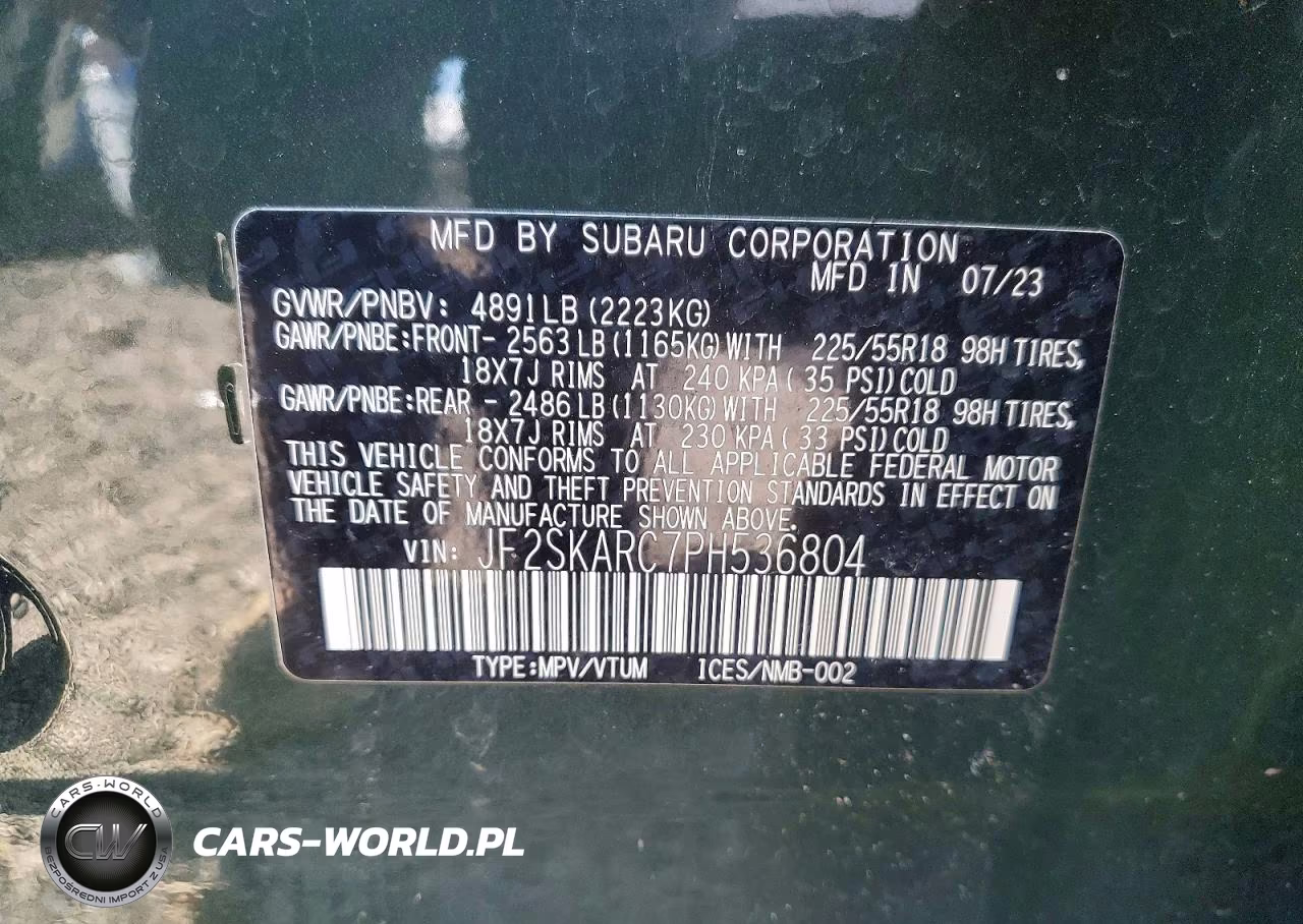 2023 Subaru Forester Touring VIN:JF2SKARC7PH536804 - 13