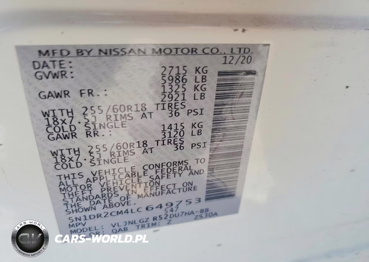 2020 Nissan Pathfinder Sl VIN:5N1DR2CM4LC649753 - 12