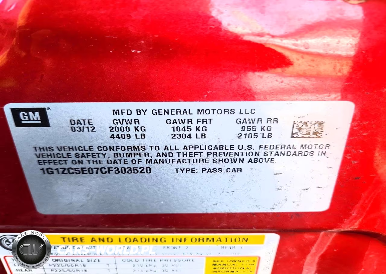 2012 Chevrolet Malibu 1Lt VIN:1G1ZC5E07CF303520 - 12