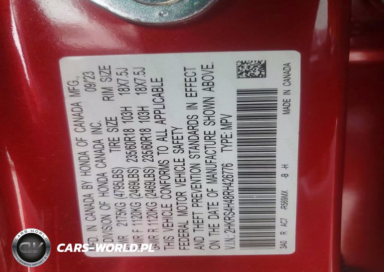 2024 Honda Cr-V Ex VIN:2HKRS4H48RH426776 - 13