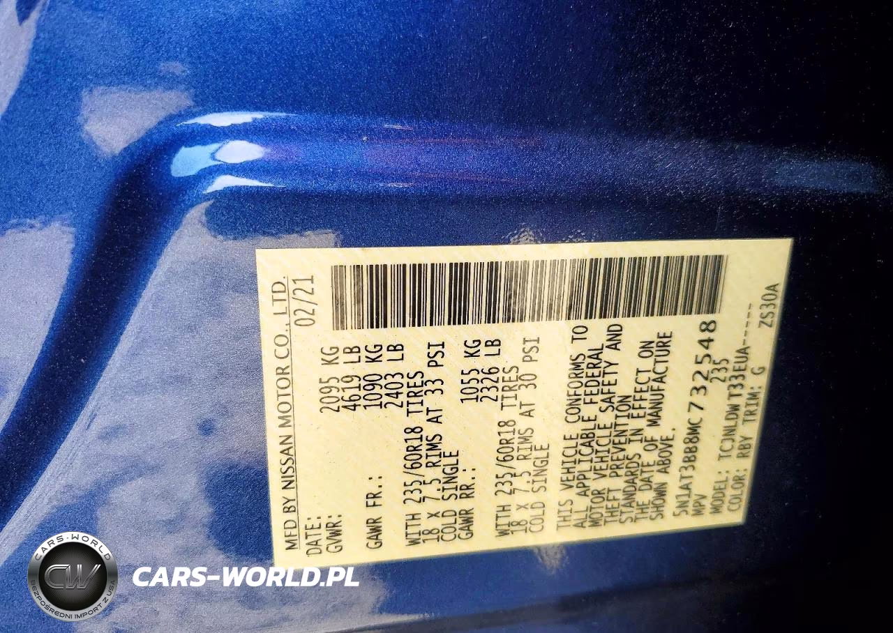 2021 Nissan Rogue Sv VIN:5N1AT3BB8MC732548 - 13