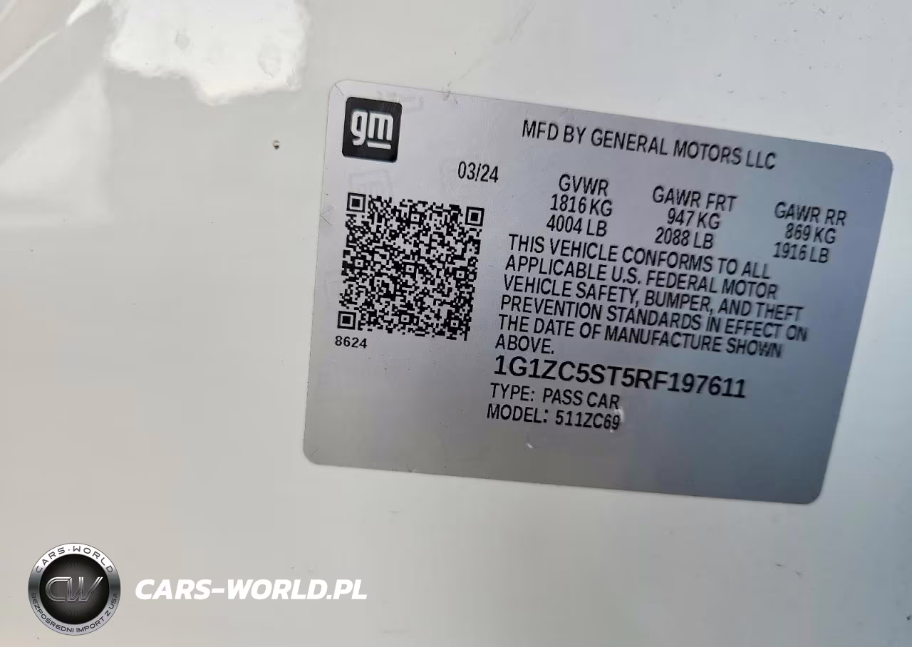 2024 Chevrolet Malibu Ls VIN:1G1ZC5ST5RF197611 - 12