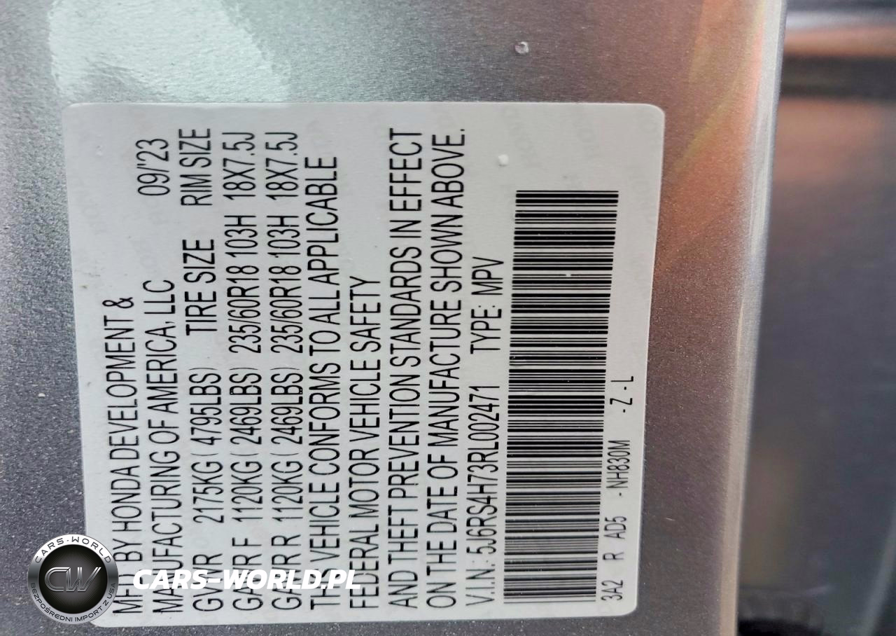 2024 Honda Cr-V Exl VIN:5J6RS4H73RL002471 - 14