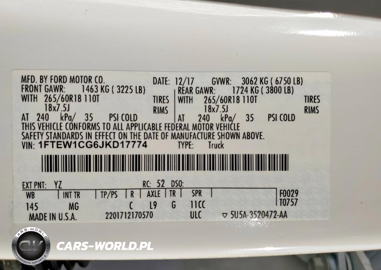 2018 Ford F150 Supercrew VIN:1FTEW1CG6JKD17774 - 12