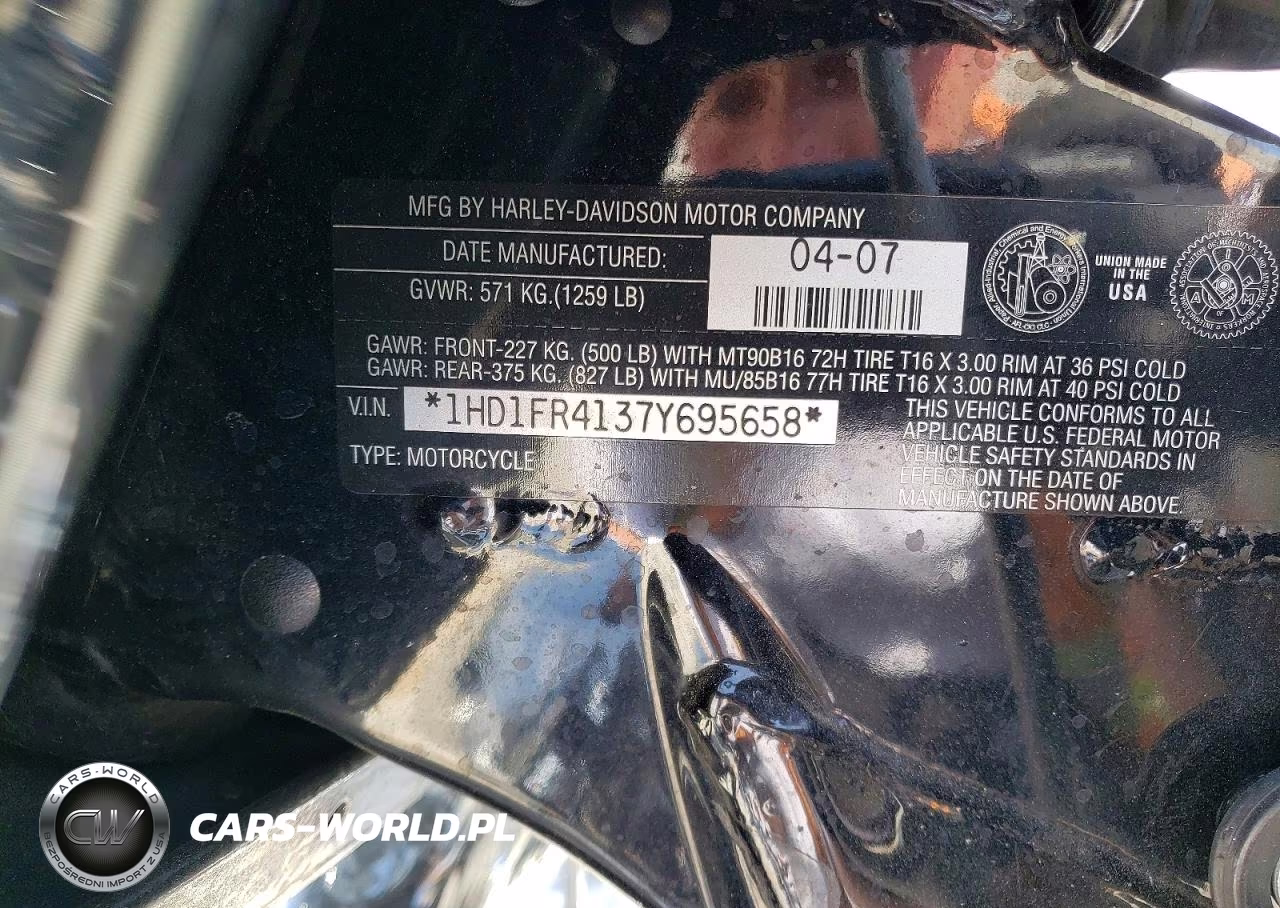 2007 Harley-Davidson Flhrci VIN:1HD1FR4137Y695658 - 9