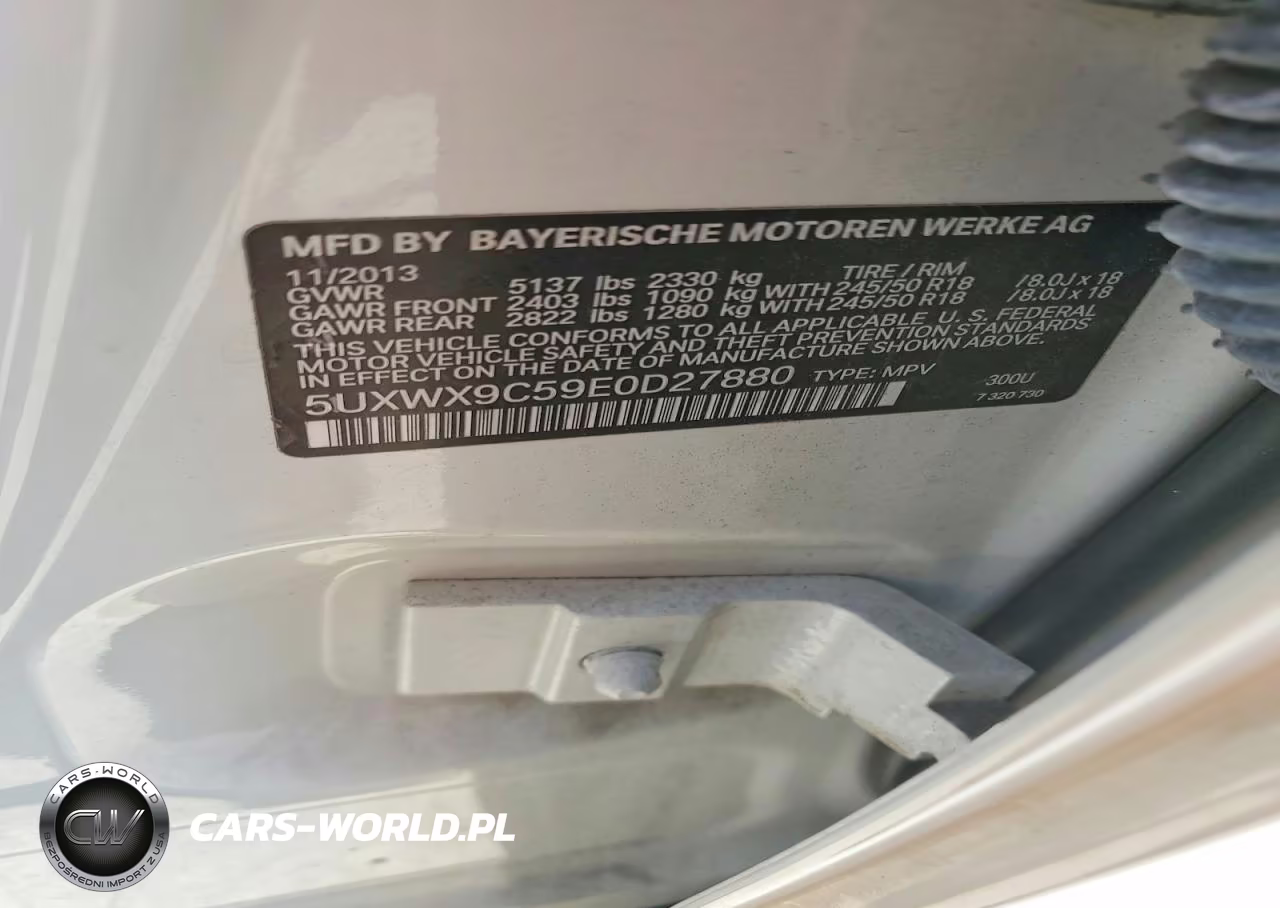 2014 BMW X3 xDrive28I VIN:5UXWX9C59E0D27880 - 13