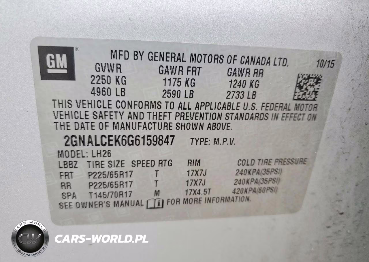2016 Chevrolet Equinox Lt VIN:2GNALCEK6G6159847 - 13