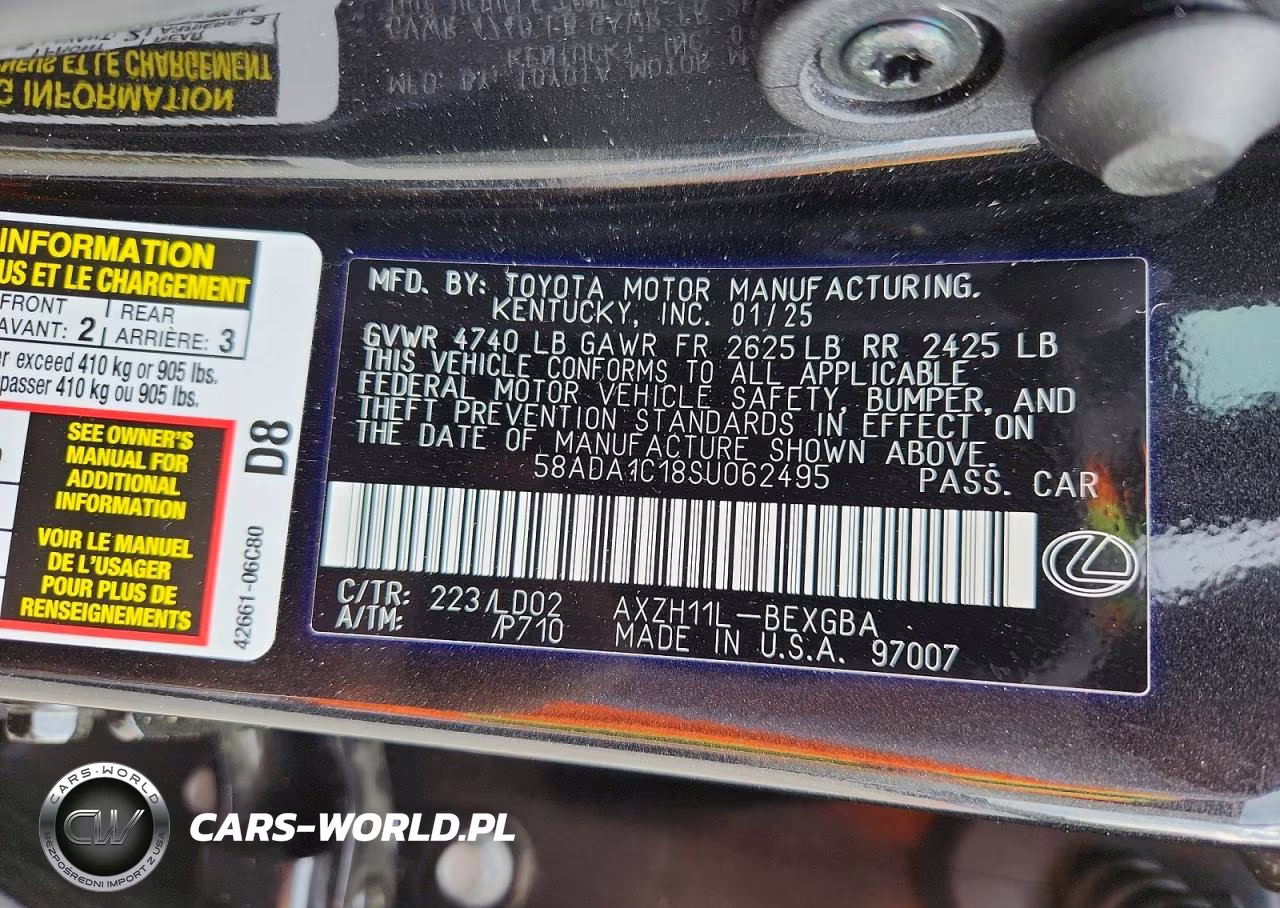 2025 Lexus Es 300H Base VIN:58ADA1C18SU062495 - 13