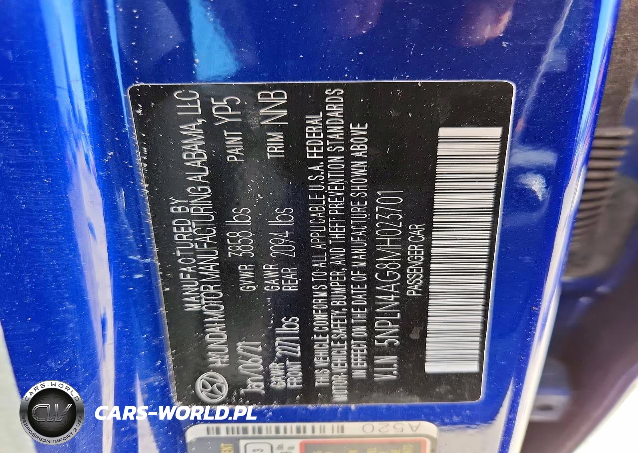 2021 Hyundai Elantra Sel VIN:5NPLN4AG8MH023701 - 12