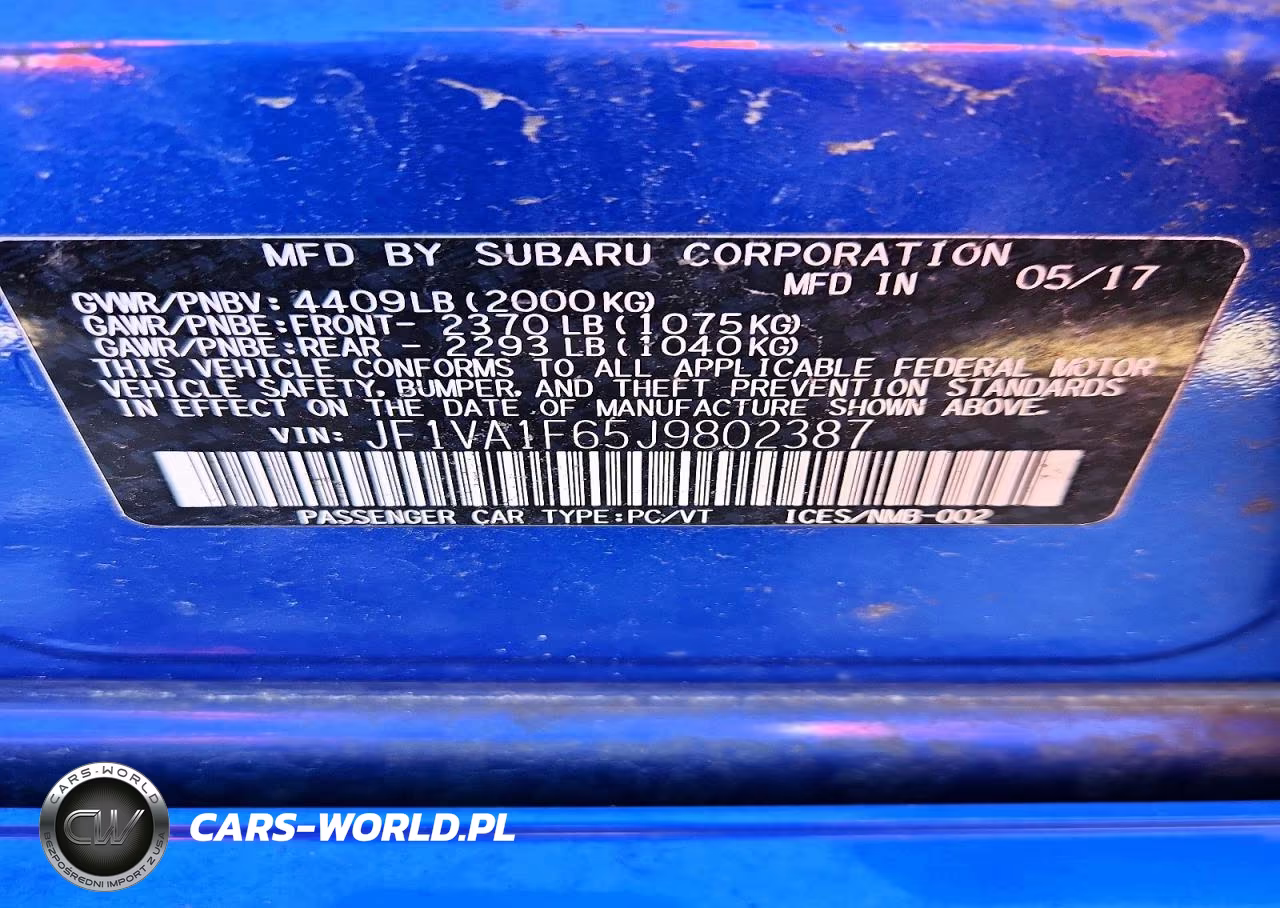 2018 Subaru Wrx Limited VIN:JF1VA1F65J9802387 - 12
