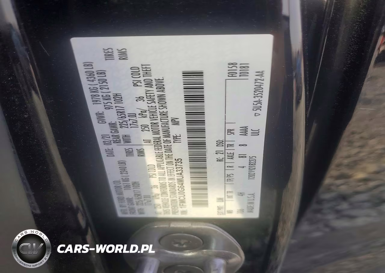 2021 Ford Escape Se VIN:1FMCU0G64MUA33735 - 12