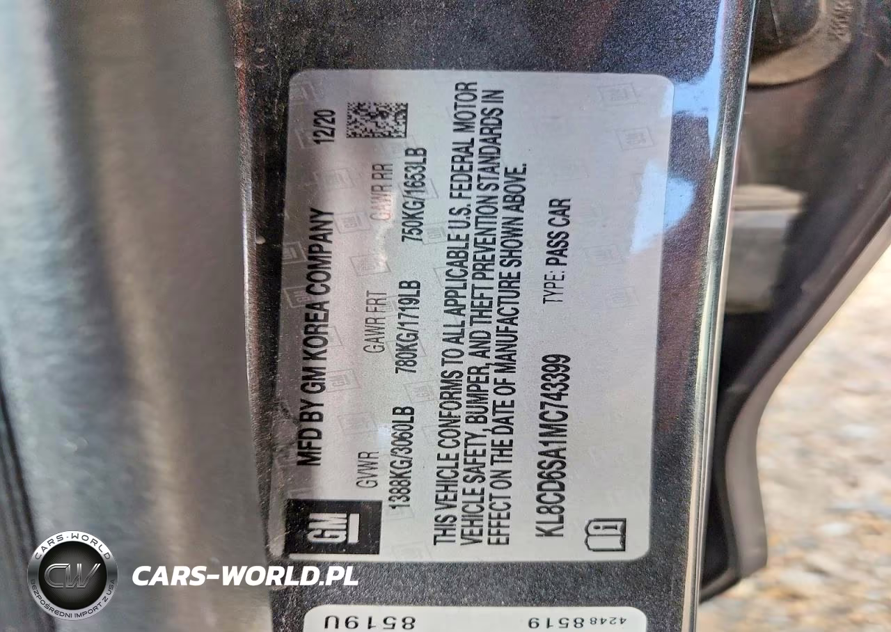 2021 Chevrolet Spark 1Lt VIN:KL8CD6SA1MC743399 - 12