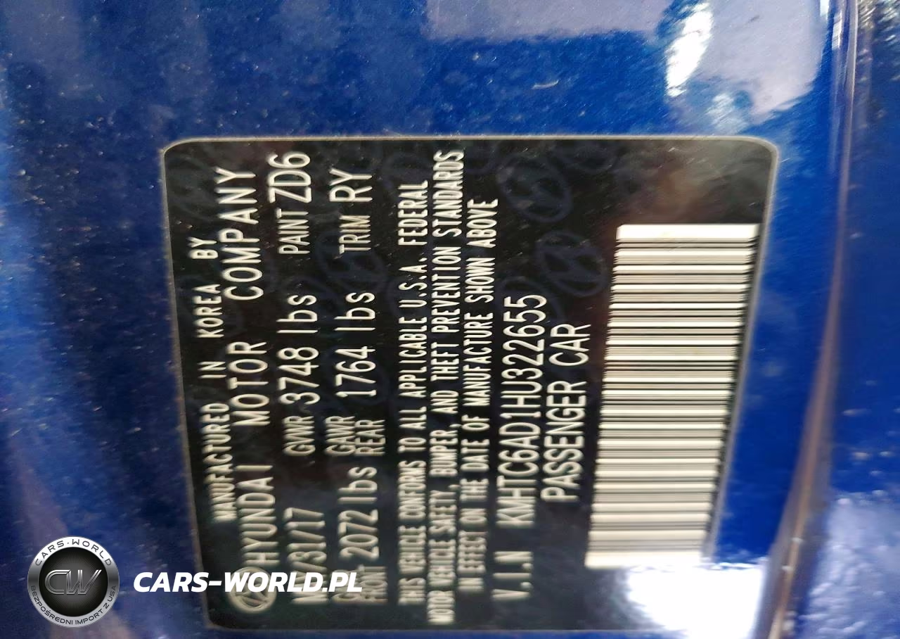 2017 Hyundai Veloster Value Edition VIN:KMHTC6AD1HU322655 - 12