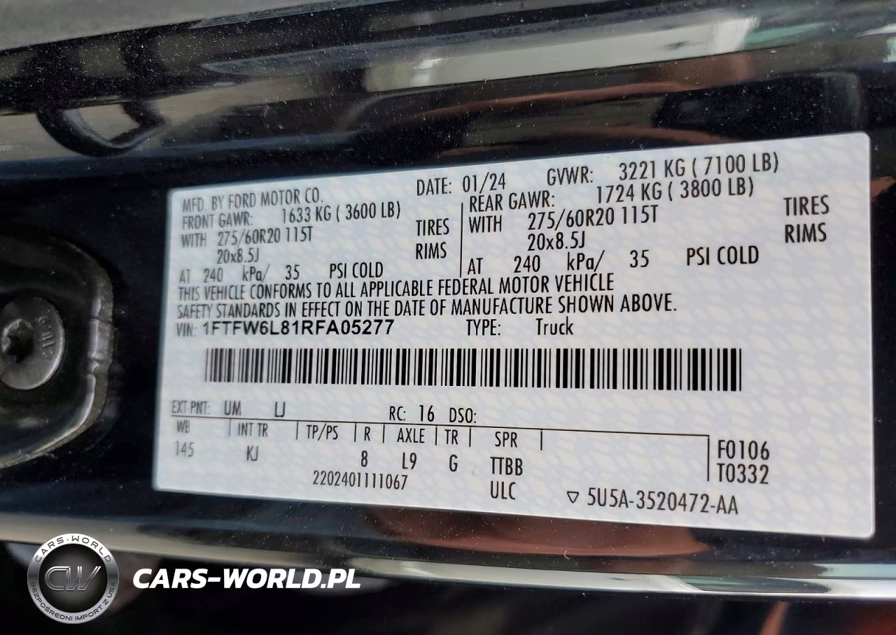 2024 Ford F150 King Ranch VIN:1FTFW6L81RFA05277 - 12