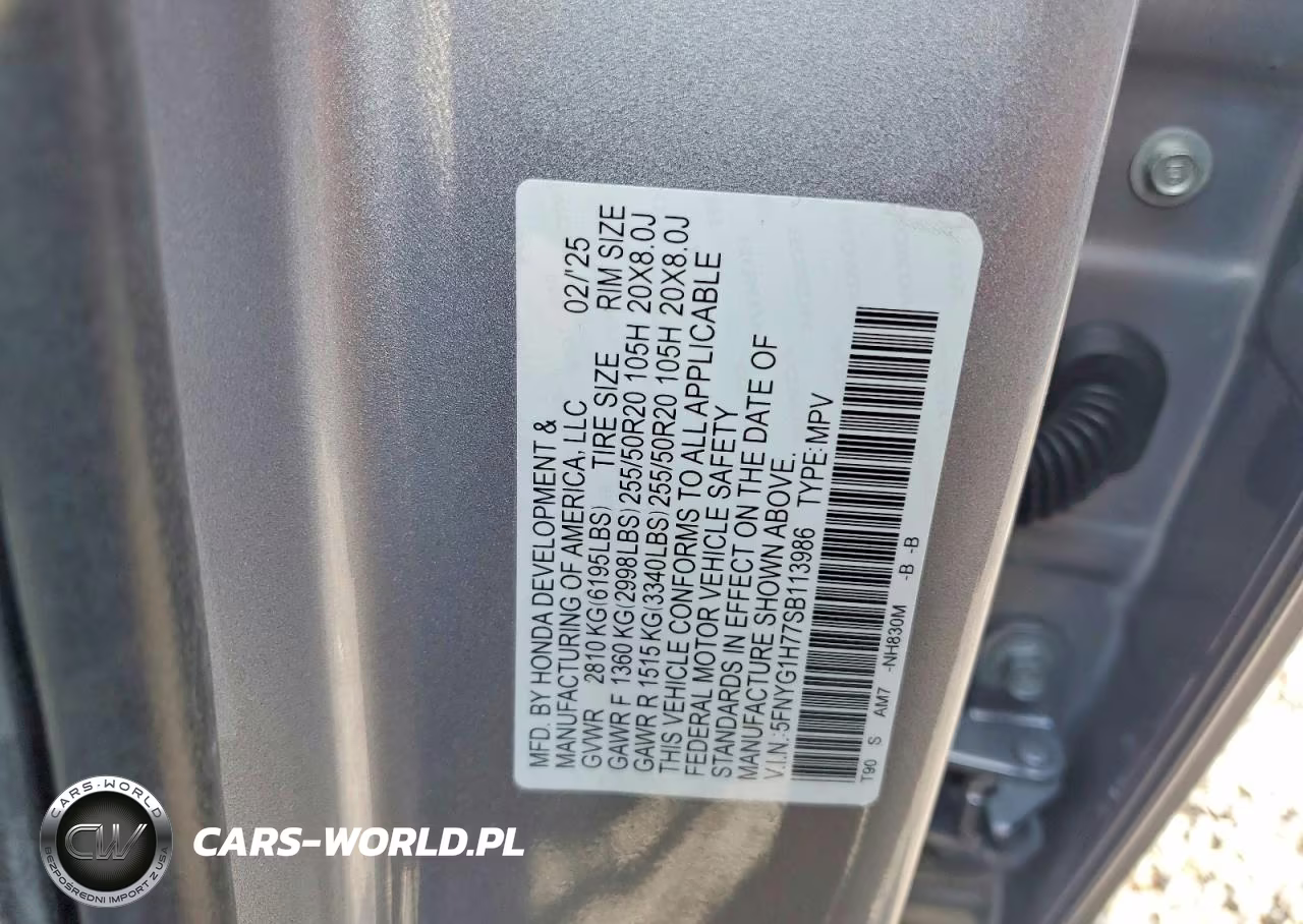 2025 Honda Pilot Touring VIN:5FNYG1H77SB113986 - 14