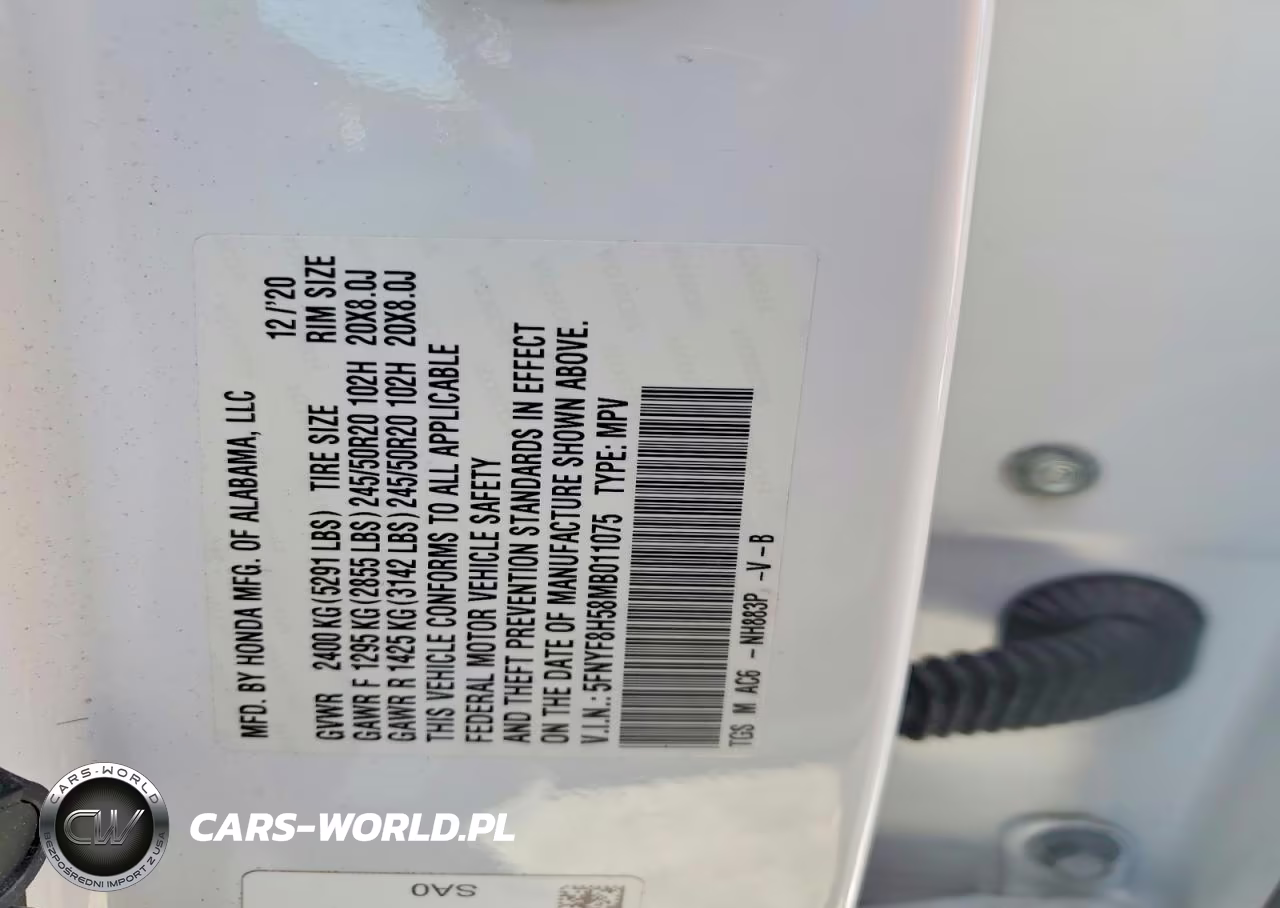 2021 Honda Passport Exl VIN:5FNYF8H58MB011075 - 13