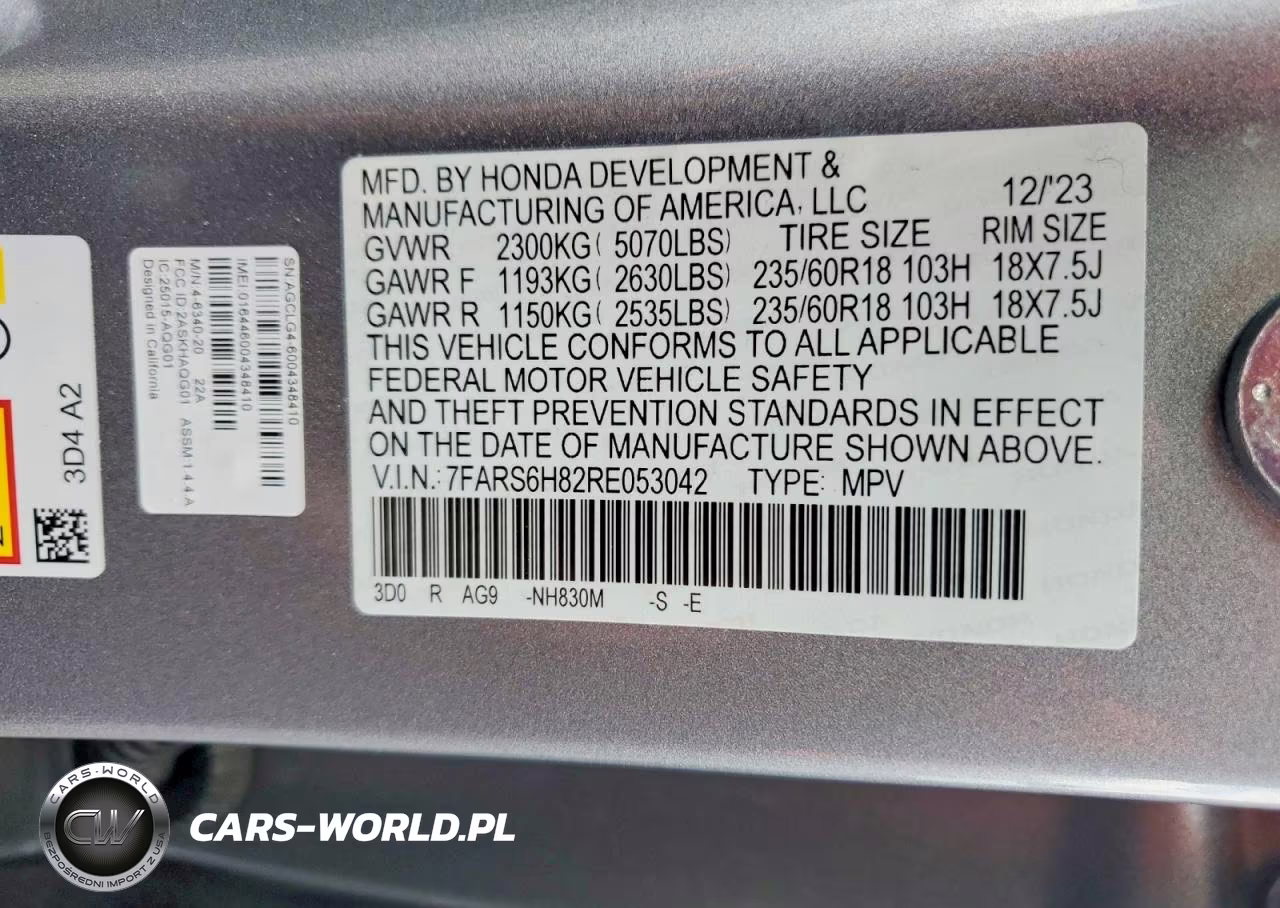 2024 Honda Cr-V Sport-L VIN:7FARS6H82RE053042 - 13