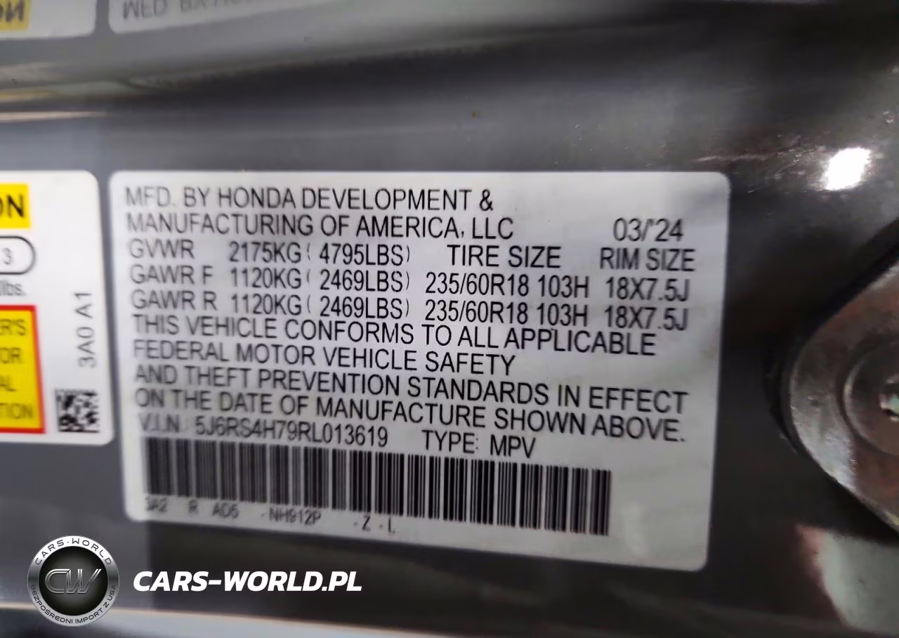 2024 Honda Cr-V Exl VIN:5J6RS4H79RL013619 - 14