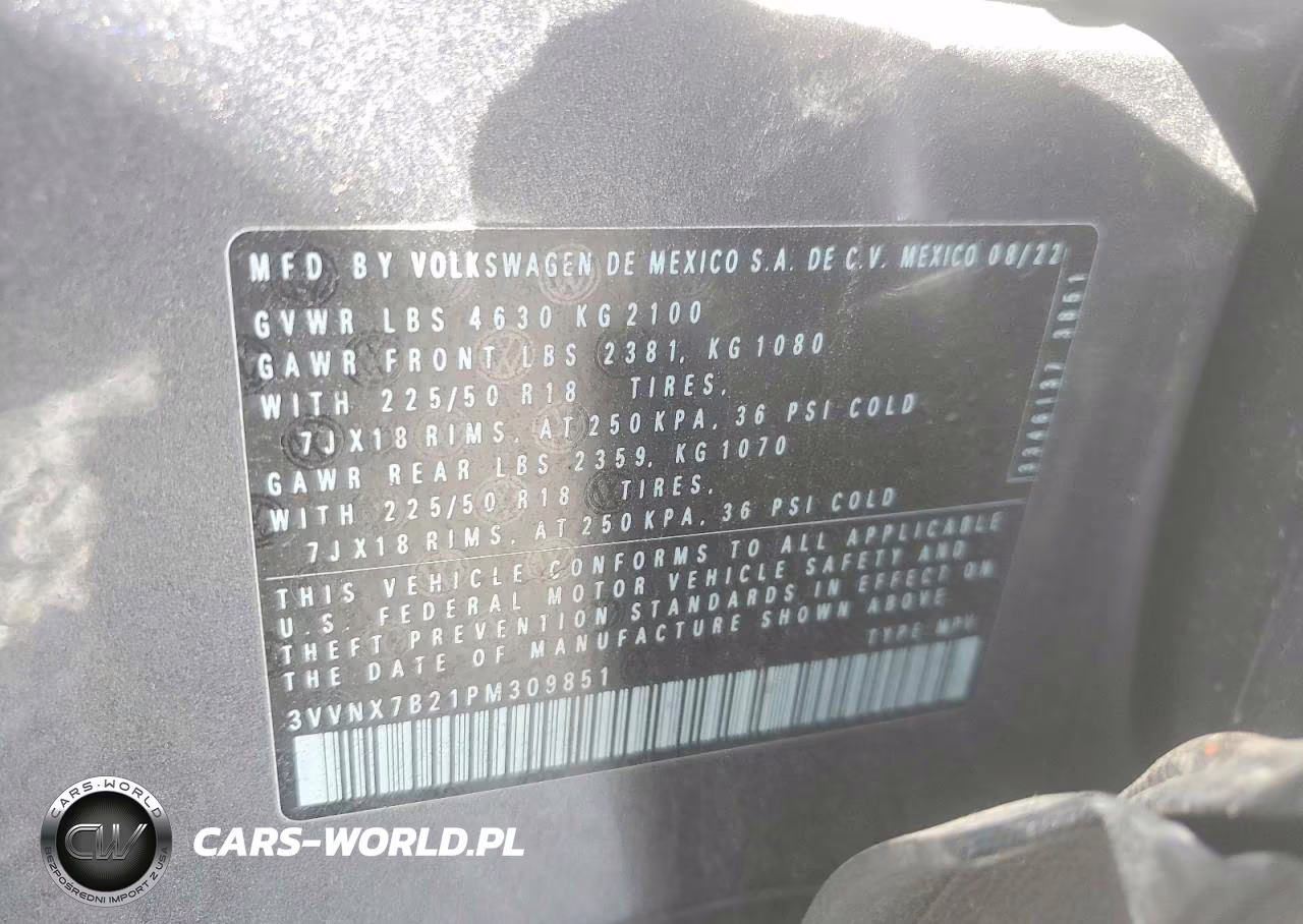 2023 Volkswagen Taos Se VIN:3VVNX7B21PM309851 - 13