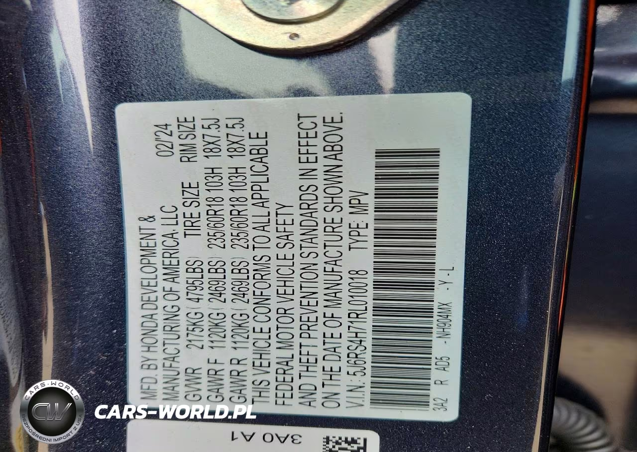2024 Honda Cr-V Exl VIN:5J6RS4H71RL010018 - 13