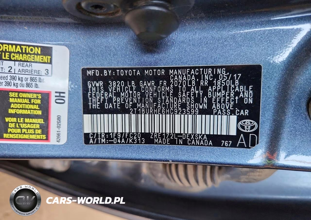2017 Toyota Corolla Se VIN:2T1BURHE6HC923599 - 12