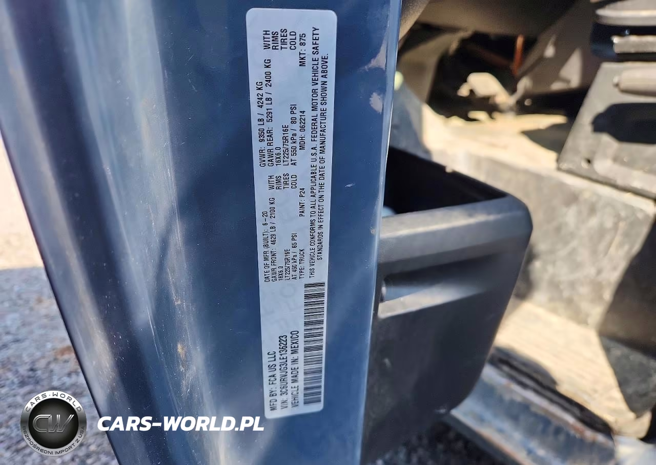 2020 Ram Promaster 3500 Delivery Van VIN:3C6URVJG3LE136223 - 13