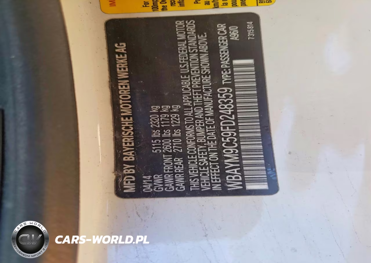 2015 BMW 650 I VIN:WBAYM9C59FD248359 - 12