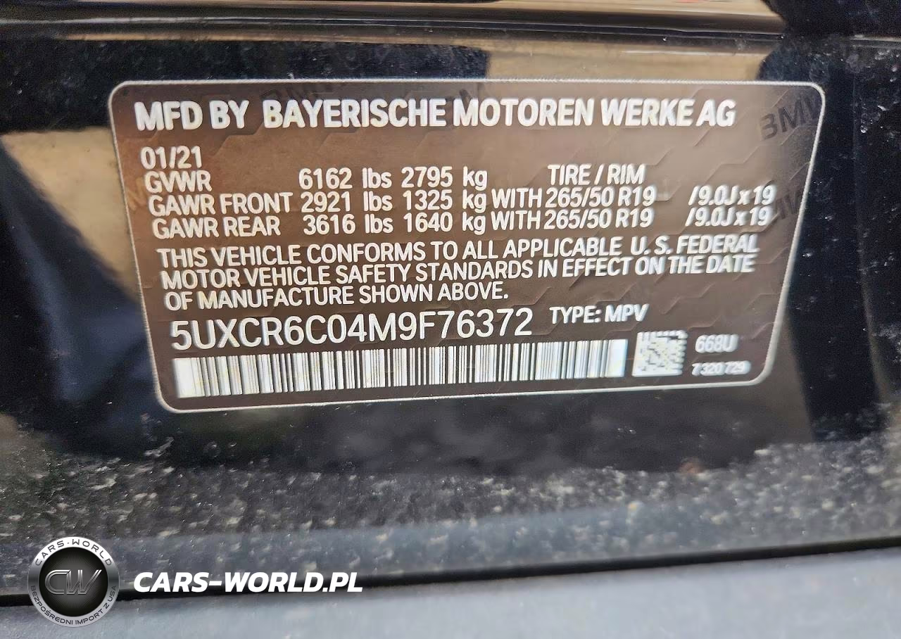 2021 BMW X5 xDrive40I VIN:5UXCR6C04M9F76372 - 13