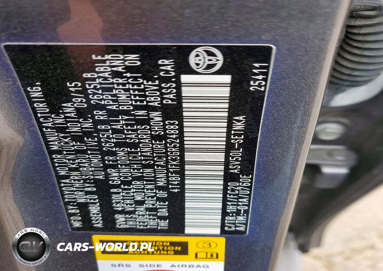 2016 Toyota Camry Le VIN:4T4BF1FK3GR524883 - 12